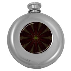 Fractal Artwork Idea Allegory Round Hip Flask (5 oz)