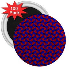 Background Texture Design Geometric Red Blue 3  Magnets (100 Pack) by Sudhe