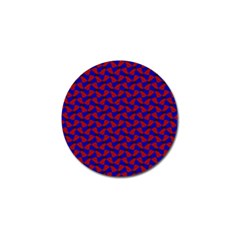 Background Texture Design Geometric Red Blue Golf Ball Marker by Sudhe