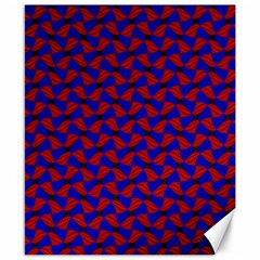 Background Texture Design Geometric Red Blue Canvas 8  X 10  by Sudhe