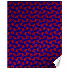 Background Texture Design Geometric Red Blue Canvas 11  X 14  by Sudhe