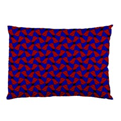 Background Texture Design Geometric Red Blue Pillow Case by Sudhe