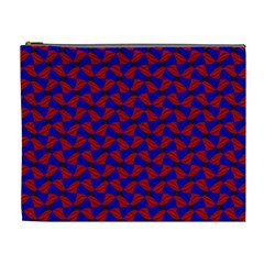 Background Texture Design Geometric Red Blue Cosmetic Bag (xl) by Sudhe