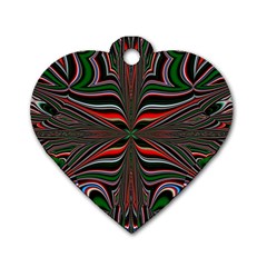 Abstract Art Fractal Art Pattern Dog Tag Heart (one Side)