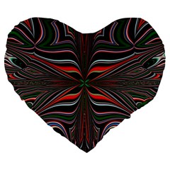 Abstract Art Fractal Art Pattern Large 19  Premium Heart Shape Cushions by Sudhe