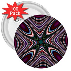 Abstract Artwork Fractal Background 3  Buttons (100 Pack)  by Sudhe