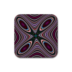 Abstract Artwork Fractal Background Rubber Coaster (square)  by Sudhe