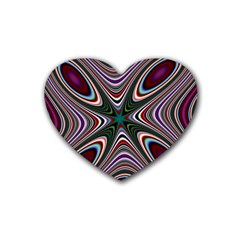 Abstract Artwork Fractal Background Heart Coaster (4 Pack)  by Sudhe