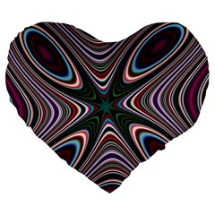 Abstract Artwork Fractal Background Large 19  Premium Heart Shape Cushions