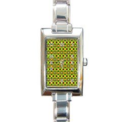 Background Pattern Geometrical Rectangle Italian Charm Watch by Sudhe