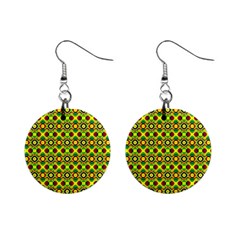 Background Pattern Geometrical Mini Button Earrings by Sudhe