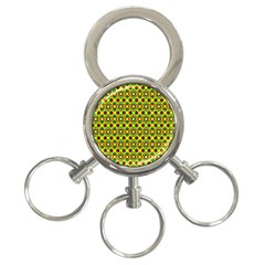 Background Pattern Geometrical 3-ring Key Chain by Sudhe