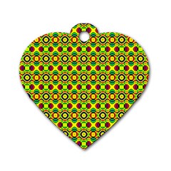 Background Pattern Geometrical Dog Tag Heart (two Sides) by Sudhe