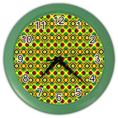 Background Pattern Geometrical Color Wall Clock by Sudhe