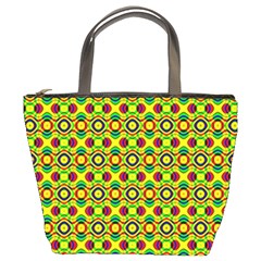 Background Pattern Geometrical Bucket Bag by Sudhe