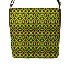 Background Pattern Geometrical Flap Closure Messenger Bag (l) by Sudhe