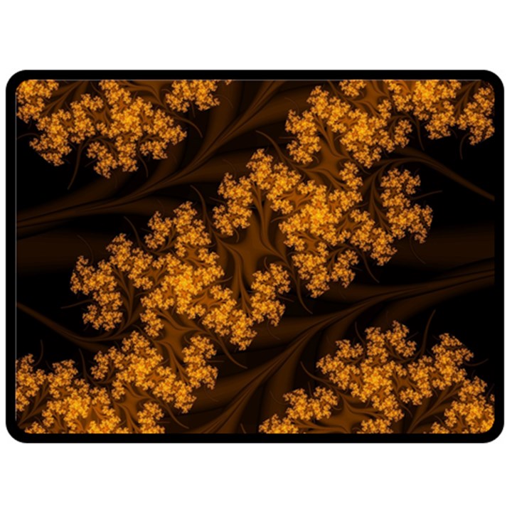 Abstract Fractal Pattern Artwork Flora Fleece Blanket (Large) 