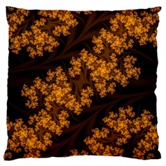 Abstract Fractal Pattern Artwork Flora Large Flano Cushion Case (one Side) by Sudhe