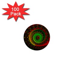 Abstract Fractal Pattern Artwork Art 1  Mini Buttons (100 Pack)  by Sudhe