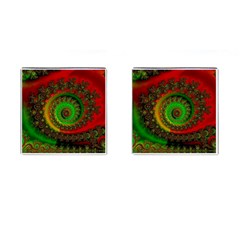 Abstract Fractal Pattern Artwork Art Cufflinks (square) by Sudhe