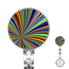 Background Design Pattern Colorful Stainless Steel Nurses Watch