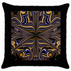 Abstract Art Fractal Unique Pattern Throw Pillow Case (black) by Sudhe