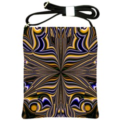 Abstract Art Fractal Unique Pattern Shoulder Sling Bag by Sudhe