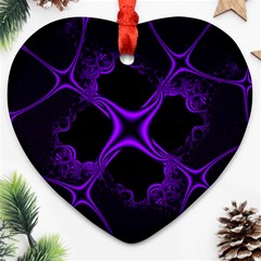 Abstract Fractal Art 3d Artwork Ornament (heart) by Sudhe