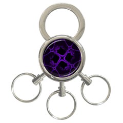 Abstract Fractal Art 3d Artwork 3-ring Key Chain by Sudhe