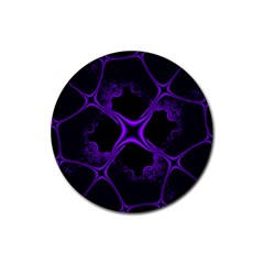 Abstract Fractal Art 3d Artwork Rubber Round Coaster (4 Pack)  by Sudhe