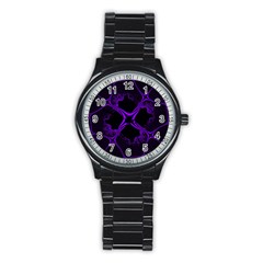 Abstract Fractal Art 3d Artwork Stainless Steel Round Watch