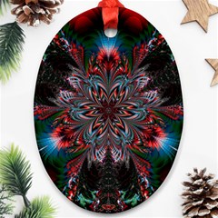 Abstract Flower Artwork Art Ornament (Oval)