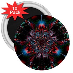 Abstract Flower Artwork Art 3  Magnets (10 pack) 