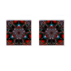 Abstract Flower Artwork Art Cufflinks (Square)