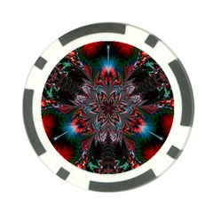 Abstract Flower Artwork Art Poker Chip Card Guard