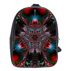 Abstract Flower Artwork Art School Bag (Large)