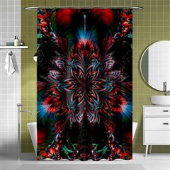 Abstract Flower Artwork Art Shower Curtain 48  x 72  (Small) 