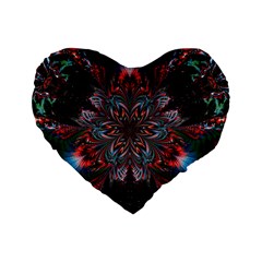 Abstract Flower Artwork Art Standard 16  Premium Heart Shape Cushions