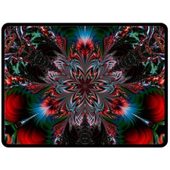 Abstract Flower Artwork Art Double Sided Fleece Blanket (Large) 