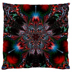 Abstract Flower Artwork Art Large Flano Cushion Case (One Side)