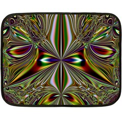 Abstract Art Fractal Pattern Double Sided Fleece Blanket (mini)  by Sudhe