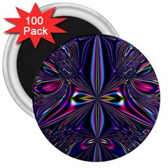 Abstract Art Fractal Fulcolor 3  Magnets (100 Pack) by Sudhe