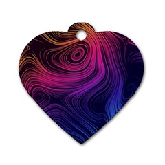 Abstract Pattern Art Dog Tag Heart (Two Sides)