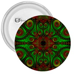 Abstract Fractal Pattern Artwork Pattern 3  Buttons by Sudhe