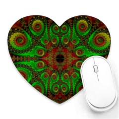 Abstract Fractal Pattern Artwork Pattern Heart Mousepads by Sudhe