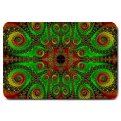 Abstract Fractal Pattern Artwork Pattern Large Doormat  by Sudhe