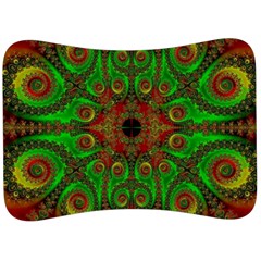 Abstract Fractal Pattern Artwork Pattern Velour Seat Head Rest Cushion by Sudhe