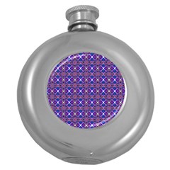 Background Pattern Geometrical Round Hip Flask (5 Oz) by Sudhe