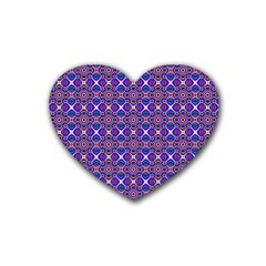 Background Pattern Geometrical Heart Coaster (4 Pack)  by Sudhe