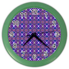 Background Pattern Geometrical Color Wall Clock by Sudhe